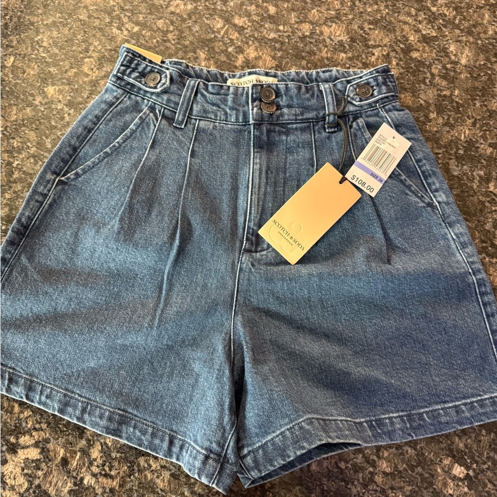 SCOTCH & SODA Relaxed Denim Trouser‎ Shorts. Blue Wash. Size Women’s 26